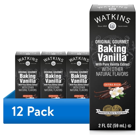 Watkins Original Gourmet Baking Vanilla, 8 fl oz – Rich Vanilla Flavor for Everyday Baking & Desserts