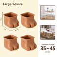 thumbnail image 4 of Bangcool Chair Legs Floor Protectors Cute 4PCS Cat Table Feet Covers Furniture Leg Caps, 4 of 10