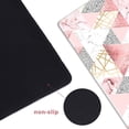 thumbnail image 4 of Extended Gaming Mouse Pad XXL Large Keyboard Mat Long Mousepad Desk Decor Writing Pad Non Slip Rubber Base Stitched Edges for Work, Game, Office, Home, 35.1" x 15.7" , Pink Triangle, 4 of 6