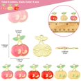 thumbnail image 5 of 12Pcs 3 Colors Light Gold Plated Alloy Enamel Pendants with Glitter Powder Cherry Charms Mixed Color 21x17x2mm Hole: 1.8mm 4pcs/color, 5 of 9