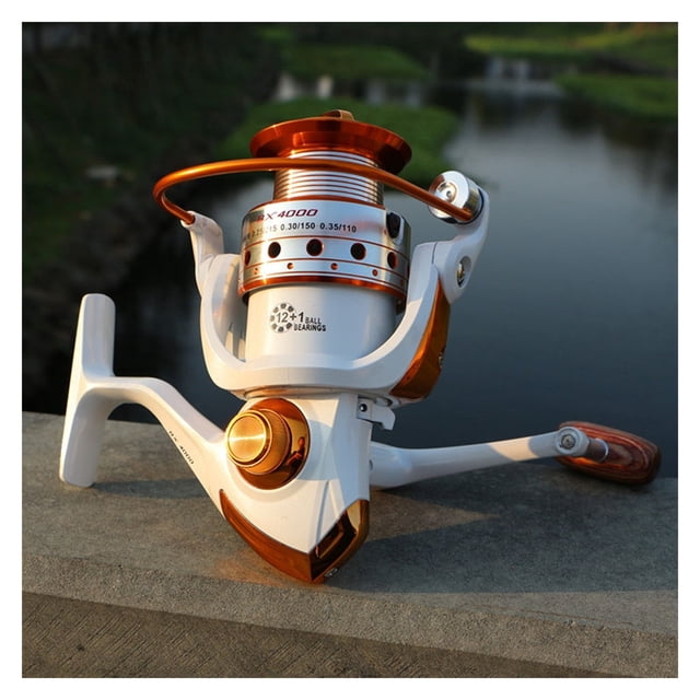 AX500-9000 White / Black Series Fishing Reel 12+1BB Steel Aluminum 5.5:1 Fishing Spinning Reel ,Rigid Aluminum Skeletal Frame
