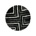 thumbnail image 3 of Rugsotic Carpets Hand Tufted Shag Polyester Eco-Friendly Area Rugs - 10'x10', Round, Black Beige, Plain Solid Design, High Pile Handmade Anti Skid Rugs for Living Room, Bed Room K00013, 3 of 6