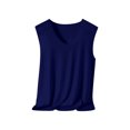thumbnail image 4 of Gephdiin Sleeveless Shirts for Men Men's Fashion Spring and Summer Casual Sleeveless V Neck Undershirt Men's Ice Silk Undershirt Mens Tank Tops Summer Mens Compression Tank Top Navy M, 4 of 6