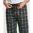 thumbnail image 4 of Real Essentials 3 Pack: Men's Pajama Pants - Knit Cotton Flannel Plaid Lounge Bottoms- Button Fly (Available In Big & Tall), 4 of 7