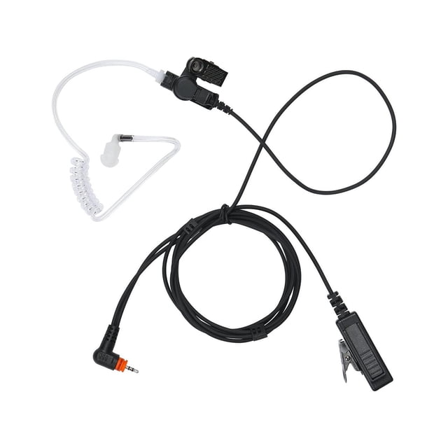 Auricular Yolipar TLK 100 Negro con Micrófono y Tubo Acústico Transparente para Motorola Radio SL300