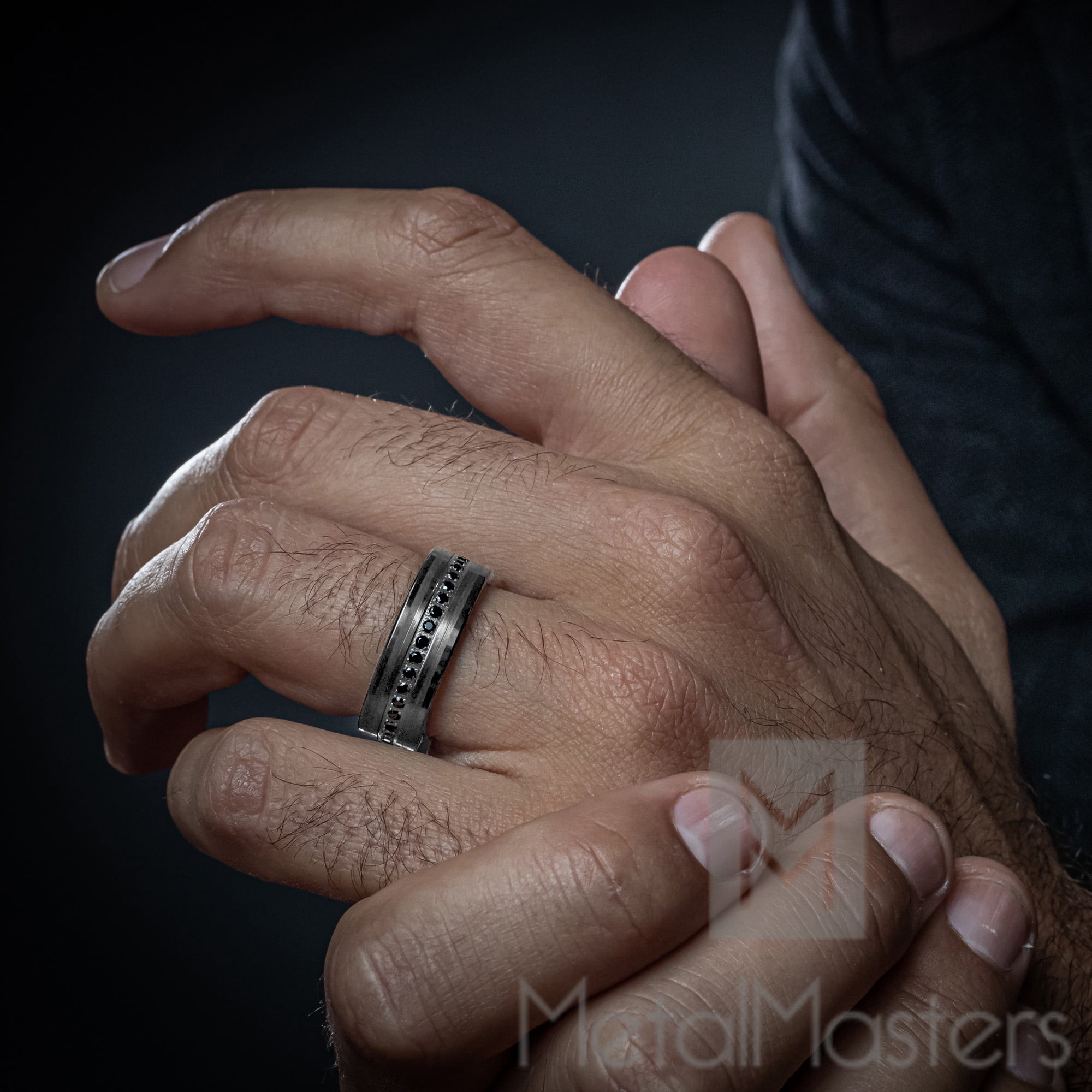 Bague D'éternité Pour Hommes - Acier Inoxydable - Coupe Confortable - Taille 6 à 12