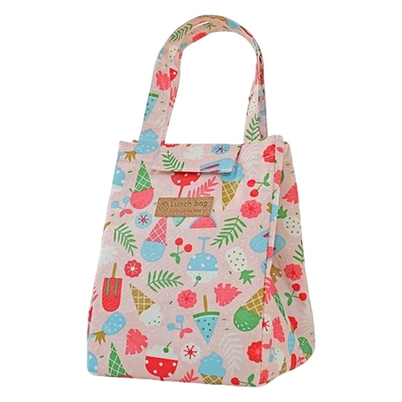 Insulated Lunch Bag Reusable Hawaii Floral Print Tote Proof Thermal Bag Large Capacity Ideal for Work School Picnics
