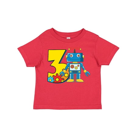 

Inktastic 3rd Birthday Robot Gift Toddler Boy or Toddler Girl T-Shirt