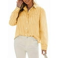 thumbnail image 6 of Vividaire Button Down Shirts for Women Long Sleeve Collared Striped Work Business Casual Office Blouses Tops with Pocket, 6 of 9