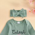 thumbnail image 5 of CAUYDY Boy Loungewear for Infant Preemie Long Sleeved Bodysuit for Girl Newborn Romper 0 3 6 9 Months 1T 2T Fall Winter Baby Sleepers Sizes 0-3 Months,Green, 5 of 6
