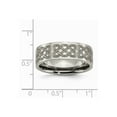 thumbnail image 6 of Titanium Flat 8mm Laser Design Polished Band Size: 10; for Adults and Teens; for Women and Men, 6 of 6