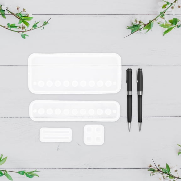 OULII Space-Saving Resin Mold for Phone Stand and Pen Holder with Silicone Material, Multi-Functional Desk Organizer