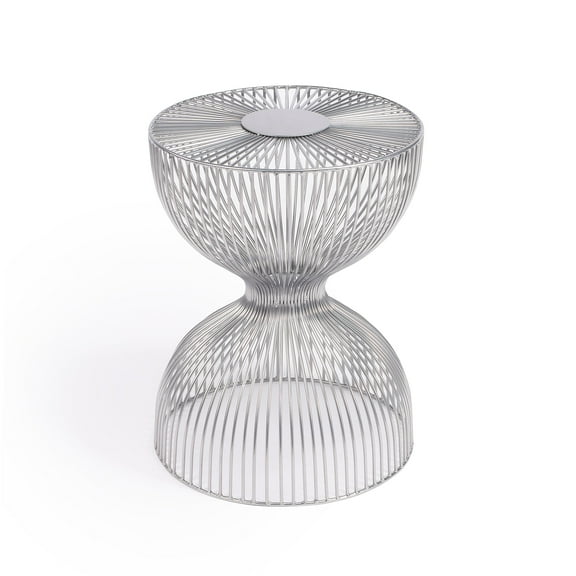 Butler Specialty Nicholas Silver Metal End Table