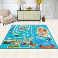 thumbnail image 3 of Coolnut Pirate Treasure Map Lightweight Carpet Mats, 5'3" x 4' Area Soft Rugs, Floor Mat Rug Home Decoration for Kids Room Living Room, 63"x 48", 3 of 6