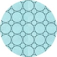 thumbnail image 1 of Ahgly Company Indoor Round Patterned Electric Blue Area Rugs, 8' Round, 1 of 6