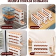 thumbnail image 5 of 30 Eggs Egg Holder for Fridge - Auto Rolling Fridge Egg Organizer, Space-Saving Egg Dispenser Holder, 4 Tiers Fridge Egg Rack Large Capacity Egg Dispenser for Refrigerator (grey), 5 of 5