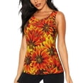 thumbnail image 2 of Picia Sunflower4 Pattern Women's Workout Tank Top,Breathable Activewear,Slim Fit Athletic Top,Versatile Workout Moisture-wicking top-X-Large, 2 of 9