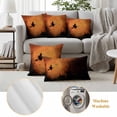 thumbnail image 6 of Halloween Orange Outdoor Waterproof Pillow Covers, Witch Castle Moon Tree Bat Horror Decorative Square Throw Pillowcase Sofa Cushion Sham for Patio/Couch/Chair, 16"x16" 2 Pack, 6 of 8