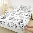 thumbnail image 3 of Manfei Xmas Tree 3pcs Twin Sheet Sets for Teens Boys Girls,Merry Christmas Twin Fitted Sheet,Happy New Year Breathable Flat Sheet,Ultra Soft Home Decor, 3 of 7