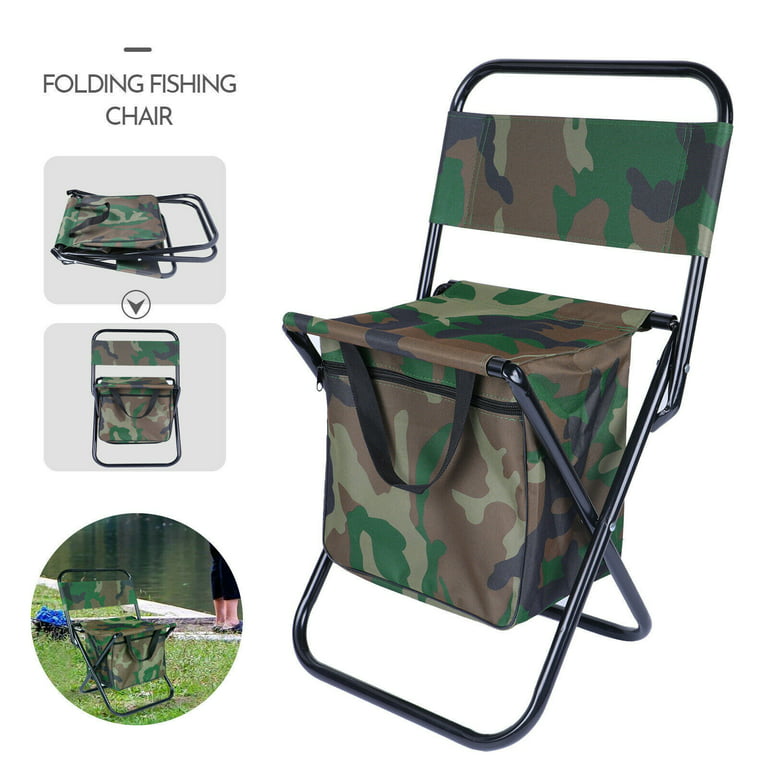 Backpack Stool Cooler Chair, Heavy Duty Portable Lightweight Stool, Folding  Fishing Stool for Camping Hunting 