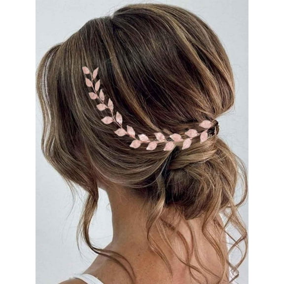 Leaf Wedding Hair Vine Rose Gold Bridal Headpiece Bride Hair Accessories for Women and Girls