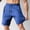 Navy, variant on Mens Mid Rise Stretch Quick Dry Athletic Bottoms, Zipper Pockets Reflective Strip Breathable Workout Shorts Gray M
