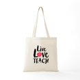 thumbnail image 5 of CafePress - Live Love Teach Tote Bag - Unisex Canvas Tote Bag, Beige, 1-Piece, 5 of 6