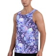 thumbnail image 2 of Pofeuu flower crystal Skull Print Men's Workout Tank Tops Sleeveless Muscle Gym Shirt Quick Dry-4X-Large, 2 of 7