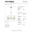thumbnail image 2 of Millennium Lighting  Chastine Chandelier Light Fixture Modern Gold 5 5 Light Matte Gold, 2 of 5
