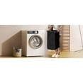 thumbnail image 2 of Multi-Bag Rolling Laundry Hamper with Removable Oxford Bags – 4-Bag Configurations, 43.5 L Capacity, Portable Laundry Room Organizer with Wheels, Rustic Brown & Black, 2 of 9