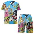 thumbnail image 2 of Adventure Time Jake The Dog Boys Girls Short Sleeve Mesh T-Shirt And Shorts Outfit Set Summer Clothes Set for Kids, 2 of 8