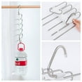 thumbnail image 4 of Pants Hangers 4 Pack Space Saving S-Type Stainless Steel Clothes Pants Hangers,Anti-Slip Design,Clothes Closet Storage Organizer for Pants Jeans Trousers Skirts Scarf, 4 of 8