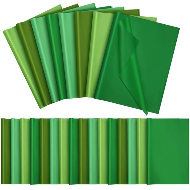 Papel de Seda Verde Navideño Qilery 500 Hojas 38x50 cm