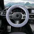 thumbnail image 4 of Winter Plush Steering Wheel Cover, 38cm Soft Fluff for 14-15 inch Wheels, Non-Slip Car Accessory, Improved Grip and Comfort for Cold Weather Driving, 4 of 6