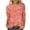 Orange, variant on Staron Women's Casual Printed T-Shirt 3/4 Sleeve Round Neck Loose Blouse Fashion Top, Wine 5XL