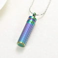 thumbnail image 4 of Cylinder Urn Necklace for Ashes Cremation Cylinder Memorial Stainless Steel Memorial Pendant Openable Pill Case Urn Necklace Perfume Memorial Pendant Locket Charm Pendant, 4 of 7