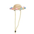thumbnail image 1 of Sombrero De Paja De Verano Para Mascotas, Diseño Ligero Y De Moda, Sombrero De Decoración Para Mascotas Tejido De Paja, Sombrero De Paja Para Mascotas Con Animales Pequeños Para, 1 of 7