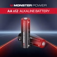thumbnail image 2 of Monster Power Pilas Alcalinas AA Paquete de 12, Pilas LR6 Doble A de 1.5V, Energía Duradera y Resistente a Fugas para Controles Remotos, Juguetes, Linternas y Dispositivos Del Hogar, 2 of 7