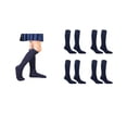 thumbnail image 1 of Calceta Escolar Todas Las Tallas 12 Pares Para Niña Talla 6/8 Azul, 1 of 4