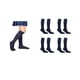 thumbnail image 1 of Calceta Escolar Todas Las Tallas 12 Pares Para Niña Talla 9/12 Azul, 1 of 4