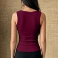 thumbnail image 4 of Women's Ribbed Tank Tops Knit Scoop Neck Sleeveless Fitted Casual Tops Summer Slim Basic Tee Shirts, XL, 4 of 5