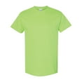 thumbnail image 5 of Gildan Short Sleeve T-Shirt for Men, Heavy Cotton Crewneck Classic Shirt, Lime Tee, XL, 5 of 5