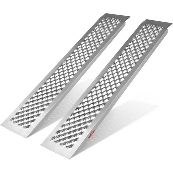 Ruedamann 4' Aluminum Loading Ramp for ATV,Motorcycle,Truck,Quad,Lawn Mower,Snow Blower and More, 880 lb Capacity (AR20)