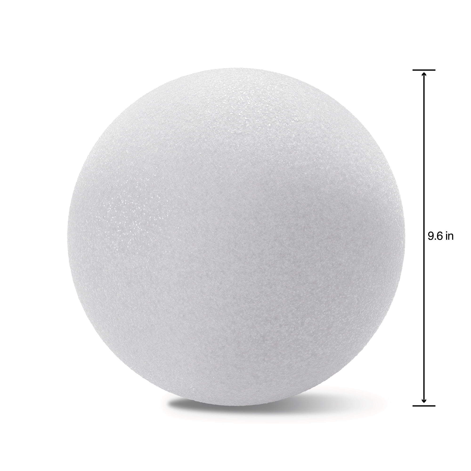 Floracraft 10" White Foam Ball - Floral Foam for DIY Decoration, Weddings, Birthdays, and Parties - Bulk 12 Pack