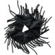 thumbnail image 1 of Coletero de satén negro con cuentas decorativas y borlas, accesorio para corbata de pelo grande para mujer y niña, 1 of 1