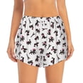 thumbnail image 2 of Balery Poodle Dog Pantalones cortos deportivos para mujer con forro y dos bolsillos, elásticos, para entrenamiento, gimnasio, yoga-X-Large, 2 of 7