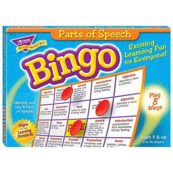 Parts of Speech Bingo Game | Bundle of 2 Each
