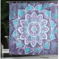 thumbnail image 3 of Ambesonne Mandala Shower Curtain, Grunge Modern Art Flowers, 69"Wx84"L, Aqua Quartz, 3 of 4