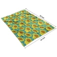 thumbnail image 4 of Blue Yellow Sunflower Pattern Blanket,Comfortable Soft Lamb Wool Throw Blanket,All Season,Warm Lightweight Blankets for Sofa Bed Couch Living Room Chair,40"x50", 4 of 4