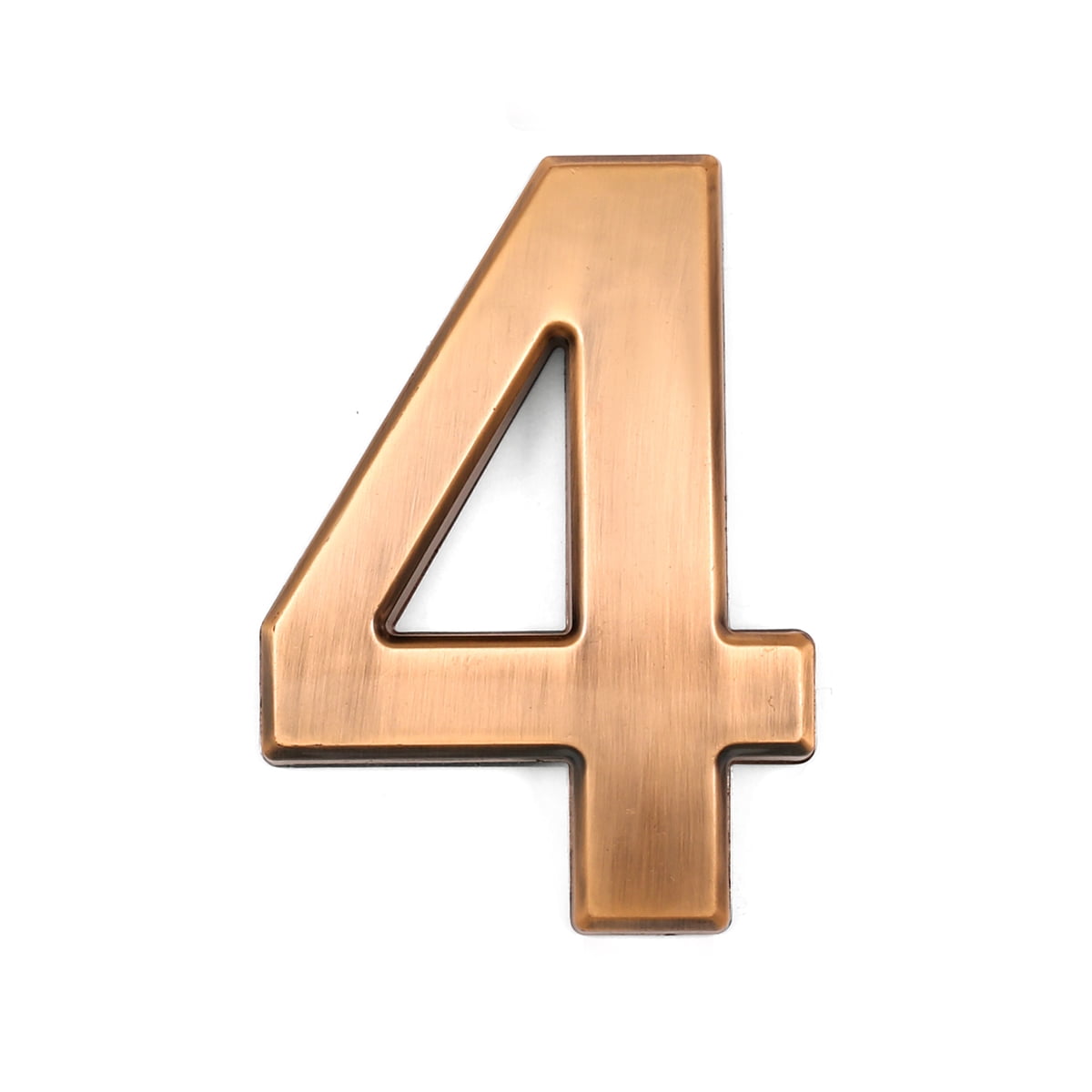 Barton 4' inch House Number Mailbox 3D Design Sign for Apartment Home Room Floor Number 4, Bronze